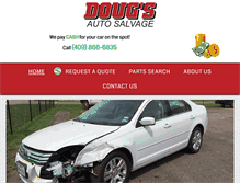 Tablet Screenshot of dougsautosalvage.com